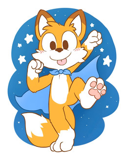 anthro barefoot belly big_eyes big_head biped blush cape cape_only clothing featureless_crotch feet fluffy fluffy_tail fur gloves_(marking) hindpaw humanoid_pointy_ears leg_markings looking_at_viewer male markings mostly_nude multicolored_body multicolored_fur on_one_leg orange_body orange_fur pawpads paws pink_pawpads pink_tongue pointy_ears simple_background slim smile socks_(marking) solo standing star tail tongue tongue_out toony white_belly white_body white_fur young young_anthro young_male oob lucky's_tale_(series) playful_corp. lucky_swiftail canid canine fox mammal absurd_res hi_res