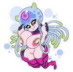 areola big_breasts breasts fangs featureless_crotch female huge_breasts humanoid_pointy_ears pink_body pointy_ears short_stack smile solo teeth tentacles text thick_thighs glubtastic bandai_namco digimon animal_humanoid cnidarian cnidarian_humanoid digimon_(species) humanoid jellyfish_humanoid jellymon marine marine_humanoid medusozoan medusozoan_humanoid 2022 hi_res signature