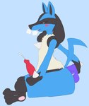 anal anal_masturbation anal_penetration animal_genitalia animal_penis anthro big_butt big_penis black_body black_fur black_nose blue_body blue_ears blue_fur blue_tail blush butt canine_genitalia canine_penis chest_spike dildo dildo_in_ass dildo_insertion fur genitals hand_on_leg hand_on_own_leg holding_dildo holding_object holding_sex_toy knot knotted_penis looking_pleasured male masturbation multicolored_body multicolored_fur narrowed_eyes object_in_ass penetration penis red_eyes sex_toy sex_toy_in_ass sex_toy_insertion side_view sitting solo spikes spikes_(anatomy) tail tan_body tan_fur thick_thighs tongue vein veiny_penis roccorox nintendo pokemon generation_4_pokemon lucario pokemon_(species) 2017 digital_media_(artwork)