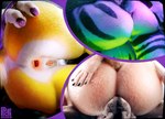 anus butt butt_shot duo facesitting female fur genitals pussy sitting_on_another solo picti bandai_namco digimon canid digimon_(species) mammal renamon collage_(disambiguation) 3d_(artwork) digital_media_(artwork) hi_res multiple_images