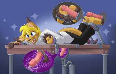 4_toes 5_fingers accessory anthro barefoot bdsm blonde_hair blush bodily_fluids bondage bound chain chained clothed clothing cock_ring cuff_(restraint) disembodied_penis duo erection feet fingers foot_fetish foot_play footjob forced fully_bound fully_clothed furniture genitals hair humanoid_genitalia humanoid_penis jewelry laugh limb_slot lying male offscreen_character on_front on_table orgasm penile penis penis_accessory penis_jewelry penis_milking plantigrade restrained restraints reverse_footjob sex shackles soles solo_focus submissive submissive_male sweat table tail tail_cuff tears teasing testicle_cuff text tickle_fetish tickle_torture ticklegasm tickling tickling_machine toe_restraints toes two-footed_footjob caroo caroo_(character) kangaroo macropod mammal marsupial 2017