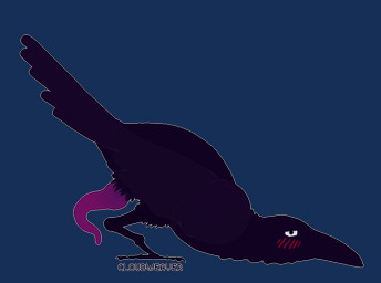 aroused blush blush_lines cloacal_penis feral genitals knot knotted_penis knotted_tapering_penis male penis purple_penis side_view solo tapering_penis throbbing throbbing_knot throbbing_penis cloudweaver_(artist) reverie avian bird corvid corvus_(genus) oscine passerine raven 2d_animation animated motion_tweening signature
