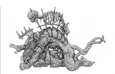 animal_genitalia animal_penis anthro armor bone clothed clothing duo facial_piercing frottage genitals headgear helmet kissing lying male male/male nose_piercing nude nude_anthro nude_male on_back partially_clothed penile penis penises_touching piercing sex sheath simple_background skeleton momamo warhammer_(franchise) mammal murid murine rat rodent skaven 2025 hi_res traditional_media_(artwork)