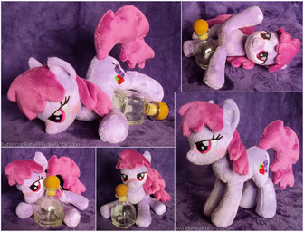 blush bottle container drunk female hair lying pink_hair plushie purple_eyes real solo substance_intoxication text buttercupbabyppg friendship_is_magic hasbro my_little_pony berry_punch_(mlp) earth_pony equid equine horse mammal pony 2014 hi_res url