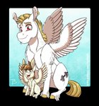 blonde_hair brown_eyes brown_hair cutie_mark duo ear_piercing hair male piercing red_eyes size_difference wings inuhoshi-to-darkpen friendship_is_magic hasbro my_little_pony mythology bulk_biceps_(mlp) featherweight_(mlp) equid equine mammal mythological_creature mythological_equine pegasus alpha_channel hi_res father_(lore) father_and_child_(lore) father_and_son_(lore) parent_(lore) parent_and_child_(lore) parent_and_son_(lore) son_(lore)