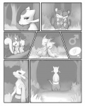 4:5 ambiguous/ambiguous ambiguous_gender anthro comic darkmirage feral feral_on_feral gender_symbol generation_1_pokemon generation_4_pokemon generation_5_pokemon greyscale hi_res male_symbol mammal mienshao monochrome mustelid nintendo outside pachirisu pikachu pokemon pokemon_(species) rattata rodent sciurid symbol