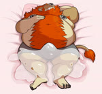 anthro bedding belly big_belly black_nipples bodily_fluids bottomwear brown_body brown_fur bulge claws clothed clothing cum cum_in_clothing cum_in_pants cum_in_underwear cum_on_clothing cum_on_leg cum_on_self cum_pool cum_through_clothing cum_through_pants cum_through_underwear cumshot ear_piercing ear_ring ejaculation excessive_cum excessive_genital_fluids eyes_closed facial_piercing fangs fur genital_fluids genitals hair hand_behind_head hand_on_belly hands-free high-angle_view infinite_cum infinite_genital_fluids leaking_cum lying male mane moobs navel nipples nose_piercing nose_ring obese obese_anthro obese_male on_back orange_body orange_fur overweight overweight_anthro overweight_male penis piercing ring_piercing shorts sleeping smile solo tail tail_tuft tan_body tan_fur teeth thick_thighs throbbing throbbing_bulge throbbing_penis topless tuft underwear wet wet_clothing wet_dream wet_underwear lizard_soup felid lion mammal pantherine 2021 2d_animation animated full-length_portrait loop no_sound portrait short_playtime webm