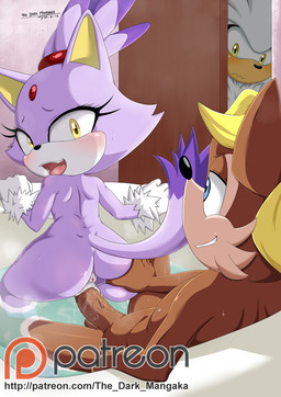 anthro anus balls bath bathtub being_watched blue_eyes blush butt caught_in_the_act clothing cuckold duo_focus erection eye_contact female gem genitals gloves grin group hair handwear happy infidelity looking_at_another looking_back looking_pleasured male male/female male_penetrating mostly_nude nude open_mouth patreon_logo penetration penis ponytail sex smile spread_legs spreading steam text vaginal vaginal_penetration vulva water website_logo yellow_eyes the_dark_mangaka archie_comics patreon sega sonic_the_hedgehog_(archie) sonic_the_hedgehog_(comics) sonic_the_hedgehog_(series) antoine_d'coolette blaze_the_cat silver_the_hedgehog canid canine canis coyote domestic_cat eulipotyphlan felid feline felis hedgehog mammal url