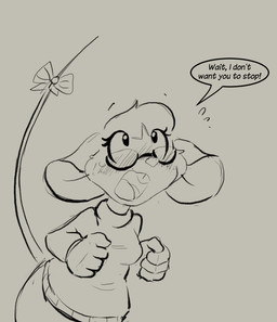 accessory anthro blush blush_lines buckteeth clothed clothed_anthro clothed_female clothing dialogue eyelashes eyewear female freckled_face freckles fully_clothed fully_clothed_anthro fully_clothed_female furgonomics glasses long_eyelashes ribbons solo speech_bubble sweater tail tail_accessory tail_ribbon teeth text topwear wearing_glasses yelling muhny edie_(muhny) mammal mouse murid murine rodent english_text sketch