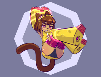 armor bdsm blush bodily_fluids bondage bound clothing eyewear female goggles legwear looking_at_viewer panties raised_leg solo stockings tears torn_clothing underwear ninebuttom gameoverse glitch_productions kit_bodega animal_humanoid cat_humanoid felid felid_humanoid feline feline_humanoid humanoid mammal mammal_humanoid