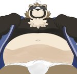 anthro asian_clothing belly black_nose brown_body brown_fur bulge clothing east_asian_clothing fundoshi fur humanoid_hands japanese_clothing kemono male moobs navel overweight overweight_male simple_background solo underwear white_background white_clothing white_fundoshi white_underwear nisikemo lifewonders live_a_hero shoen canid canine mammal raccoon_dog tanuki 2021