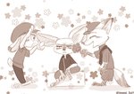 annoyed anthro blush clothed clothing eyes_closed female food fully_clothed fur group holding_food holding_object male open_mouth open_smile pawpsicle popsicle scout_uniform smile young young_anthro izumi_h27 disney zootopia finnick_(zootopia) judy_hopps nick_wilde canid canine fennec_fox fox lagomorph leporid mammal rabbit red_fox true_fox 2020 monochrome