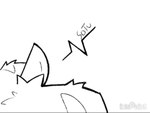 anthro artist_sotu big_ears big_eyes big_penis big_tail breasts collar duo featureless_breasts female fur genitals male male/female penis solo_focus striped_body striped_fur stripes tail throbbing throbbing_penis sotu alien lumari animated sketch