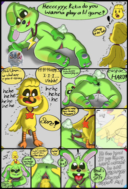 anthro balls bodily_fluids cum cum_in_vagina cum_inside duo female from_behind_position genital_fluids genitals humping male male/female penetration penis sex vaginal vaginal_penetration vulva young somestickygoo mob_entertainment poppy_playtime smiling_critters dogday_(poppy_playtime) hoppy_hopscotch kickinchicken avian bird canid canine chicken galliform lagomorph leporid mammal phasianid rabbit animated comic hi_res short_playtime video