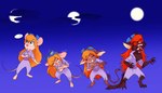 anthro blonde_hair blue_background blue_eyes brown_body brown_fur clothed clothing cloud digitigrade eyes_closed eyewear fangs female full_moon fully_clothed fur goggles hair moon night plantigrade red_eyes red_hair simple_background solo tan_body tan_fur teeth transformation glowbat chip_'n_dale_rescue_rangers disney mythology gadget_hackwrench canid canine mammal mouse murid murine mythological_canine mythological_creature rodent werecanid werecanine werecreature werewolf