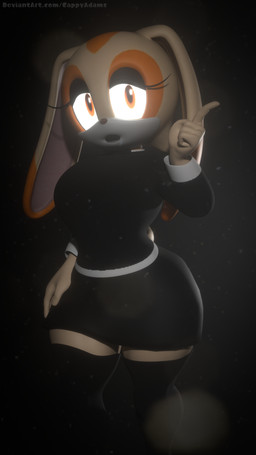 alternative_fashion anthro big_breasts bottomwear breasts clothing female goth legwear multicolored_body orange_eyes skirt thigh_highs yellow_body cappyadams kabalmystic_(modeler) sega sonic_the_hedgehog_(series) cream_the_rabbit lagomorph leporid mammal rabbit 3d_(artwork) 4k 9:16 absurd_res blender_(artwork) blender_cycles_(artwork) dark_theme digital_media_(artwork) hi_res signature watermark