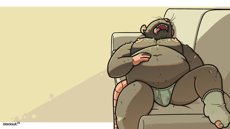 anthro belly big_belly bulge clothing furniture humanoid_hands lying male moobs navel nipples overweight overweight_male sofa solo underwear otusuni mammal murid murine rat rodent 2024 absurd_res hi_res