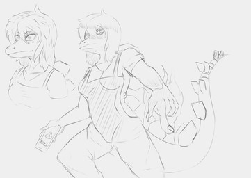 5_fingers alternate_costume alternate_hairstyle anthro back_plates blush breasts cellphone claws clothing electronics female finger_claws fingers gesture hair hand_gesture holding_cellphone holding_object holding_phone holding_smartphone long_tail looking_at_viewer looking_down looking_down_at_viewer low-angle_view overalls phone pointing pointing_at_viewer scales shirt simple_background smartphone snout solo spiked_tail spikes spikes_(anatomy) tail tail_plates topwear unknown_artist cavemanon_studios goodbye_volcano_high ko_op_(game_developer) snoot_game stella_(gvh_beta) dinosaur ornithischian prehistoric_species reptile scalie stegosaurian stegosaurus thyreophoran monochrome