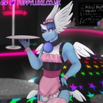 alternate_rainbow_pride_colors anthro bar bottomwear clothed clothing crossdressing detailed_background dress feathered_wings feathers femboy host lgbt_pride maid_uniform male miniskirt pink_eyes pokemorph pride_colors rainbow_pride_colors skirt solo strip_club tight_clothing uniform wings puppeon mythology nintendo pokemon skylar_(puppeon) dragon dragonair generation_1_pokemon mythological_creature mythological_scalie pokemon_(species) scalie 1:1 absurd_res hi_res