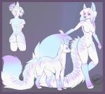 anthro biped breasts butt featureless_breasts featureless_crotch female feral looking_at_viewer navel nude simple_background smile solo standing stripes magic_(artist) felid mammal multiple_images