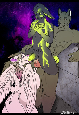 anal anthro balls bisexual chair_position erection feathered_wings feathers fellatio female from_behind_position genitals group group_sex male male/female male/male nude on_lap oral penile penis public reclining sex sitting sitting_on_lap size_difference space straddling threesome trio wings zead_(artist) marcusxyz junn nightswing stunbun avian bird canid canine columbid dove lagomorph leporid mammal rabbit hi_res