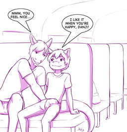 adolescent adult_on_young age_difference anthro anthro_on_anthro biped bulge clothed clothed_anthro clothed_male clothing detailed_bulge dialogue duo genital_outline groping_crotch machine male male/male penis_outline shirt shota smile speech_bubble tail text topwear young young_anthro young_male aogami jonah_(lurdanjo) lurdanjo_mistaro_(lurdanjo) android robot scalie 2017 black_and_white dated digital_drawing_(artwork) digital_media_(artwork) english_text hi_res line_art monochrome shaded shaded_line_art signature