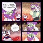 alpha_channel animate_inanimate comic container cup cuphead_(character) cuphead_(game) dr._kahl dr._kahl's_robot for_a_head gunshowcomic human humanoid humor inkzooka_(artist) machine male mammal meme not_furry object_head parody robot