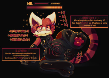 abdl anthro big_diaper clothed clothing diaper gameplay_mechanics gloves handwear heart_symbol hypnosis intelligence_loss latex latex_clothing legwear male mind_control pawpads ringed_eyes simple_background solo stockings text wearing_diaper zipper latexm4n ailurid mammal red_panda absurd_res english_text hi_res