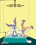 animated babs_bunny bed blue_fur buster_bunny fan female fur lagomorph male penis pink_fur rabbit sextoon spinning straight tiny_toon_adventures tiny_toons warner_brothers what
Rating: Explicit
Score: -2
User: deadjackal
Date: December 27, 2008