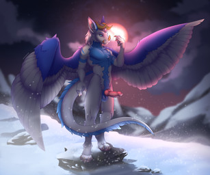 animal_genitalia anthro fur genitals horn male penis solo wings winter giterrrman mythology dragon furred_dragon furred_scalie mythological_creature mythological_scalie scalie 6:5 absurd_res hi_res