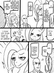 /mlp/ 2013 3:4 anonymous black_and_white blush clothing comic dialogue duo english_text equid equine eyes_closed feathered_wings feathers female feral fluttershy_(mlp) friendship_is_magic hair half-closed_eyes hasbro human long_hair male mammal monochrome my_little_pony mythological_creature mythological_equine mythology narrowed_eyes pegasus text wings