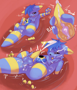 anthro balls blue_body blue_fur bodily_fluids breath cum cum_from_ass cum_in_ass cum_inside cum_on_face cum_on_self cum_reservoir_in_penis cumshot ejaculation fur genital_fluids genitals inside_stomach internal male masturbating_prey masturbation masturbation_inside_body masturbation_inside_stomach multicolored_body multicolored_fur panting penis semi-anthro solo tapering_penis tongue tongue_out vore yellow_body yellow_fur vuchs rain_world videocult astral_(jeddy) slugcat absurd_res hi_res