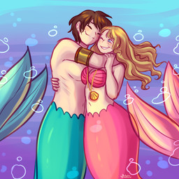 arm_around_waist armlet arms_around_shoulders bare_shoulders blonde_hair blue_body blue_eyes blue_scales blue_tail bra brown_hair bubble clothing duo eyes_closed female hair holidays hug jewelry long_hair male male/female mature_female mermaid_tail navel necklace one_eye_closed pink_body pink_scales pink_tail scales seashell_bra short_hair smile split_form strapless_bra strapless_clothing strapless_underwear tail underwater underwear water wide_hips izzydrawsforfun mother's_day aquata_(rikuthemermage) riku_(rikuthemermage) aquatic humanoid_merfolk merfolk 1:1 hi_res mother_(lore) mother_and_child_(lore) mother_and_son_(lore) parent_(lore) parent_and_child_(lore) parent_and_son_(lore) son_(lore)