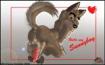 2011 all_fours animal_genitalia anthro anus balls balto balto_(film) canine canine_penis clothing dog erection from_behind fur hair kf_furry_design knot looking_at_viewer male mammal nipples nude open_mouth penetration penis red_penis smile solo tails tongue wolf
Rating: Explicit
Score: 9
User: furry_and_yiff
Date: April 05, 2014