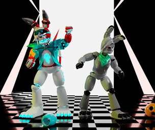 duo lonnie_bunny machine male skarloey five_nights_at_freddy's scottgames fan_character humanoid robot robot_humanoid 3d_(artwork) digital_media_(artwork)