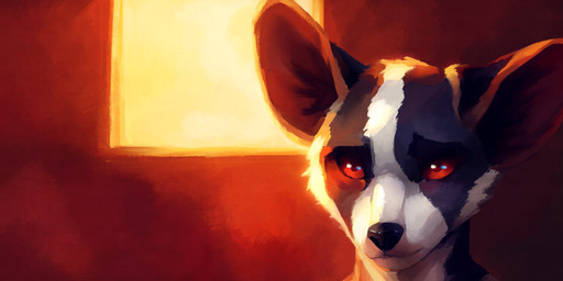 ambiguous_gender anthro big_ears ears_aside light orange_background red_eyes sad simple_background solo sunlight kounalix absurd_res hi_res portrait