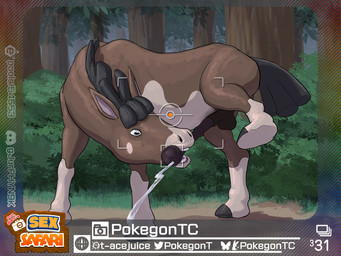 animal_genitalia animal_penis autofellatio balls big_flare black_mane black_tail bodily_fluids brown_body brown_fur camera_hud camera_view cum cumshot ejaculation equine_genitalia equine_penis erection feral flared_penis forest fur genital_fluids genitals horizontal_pupils male mane masturbation oral oral_masturbation penile penile_masturbation penis plant pupils quadruped raised_leg shrub sideways_oral solo tail tan_body tan_fur text tree pokegontc new_pokemon_snap nintendo pokemon pokemon_snap prof_blanc's_sex_safari equid equine generation_7_pokemon mammal mudbray pokemon_(species) 2026 4:3 digital_media_(artwork) hi_res