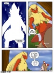 3:4 anthro avian beak bird blaziken brown_hair clothed clothing comic duo english_text evolution_(transformation) female feral fur generation_3_pokemon hair human male mammal may_(pokemon) nintendo open_mouth pokemon pokemon_(species) pokemon_trainer rainbow-flyer smile species_transformation text transformation