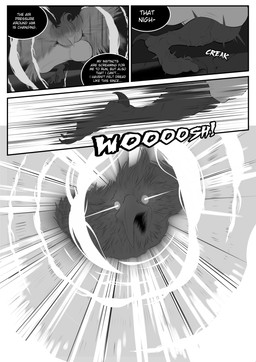 anthro beak feathered_wings feathers inside male motion_blur motion_lines onomatopoeia open_mouth solo sound_effects speech_bubble text vein veiny_legs white_eyes wings viola_bat viola_bat_(character) apodiform avian bird hummingbird absurd_res comic english_text hi_res monochrome