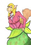 ambiguous_gender ambiguous_pred ambiguous_predator anthro blonde_hair carnivorous_plant clothing deputy deputy_mayor duo eyewear female female/ambiguous female_prey forced fur glasses green_eyes hair mayor necktie orange_body orange_fur pink_clothing pink_outfit pink_suit plant plant_pred plant_vore purple_necktie shirt suit tongue tongue_wrap tongue_wrapped topwear unwilling_prey vore white_clothing white_shirt white_topwear wrapped wrapped_up wraps 1st-dorokage hanna-barbera swat_kats callie_briggs domestic_cat felid feline felis mammal