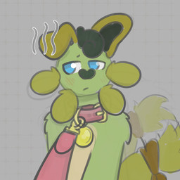 anthro blue_eyes blush collar collar_tag floppy_ears humiliation leash leash_pull male solo tail tail_motion tailwag cheapgriffy griffy canid canine canis domestic_dog humanoid mammal 1:1 hi_res sketch