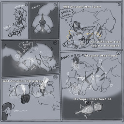 after_anal after_sex anal anal_knotting anal_penetration animal_genitalia animal_penis bestiality bodily_fluids canine_genitalia canine_penis chibi clothing cum cum_in_ass cum_inside cum_overflow doggystyle duo erection feral feral_penetrating feral_penetrating_human from_behind_position genital_fluids genitals human_on_feral human_penetrated humanoid_genitalia humanoid_penis humor interspecies knot knotted_penis knotting large_penetration male male/male male_on_feral male_penetrated male_penetrating male_penetrating_male musk penetration penile penile_penetration penis pokephilia prostate_orgasm quadruped questionable_consent sex text torn_clothing trainer_role_reversal bell_zabella nintendo pokemon freya_(bell_zabella) mio_(bell_zabella) arcanine canid canine canis domestic_dog dratini generation_1_pokemon human mammal pokemon_(species) 1:1 comic greyscale hi_res monochrome multiple_scenes sketch