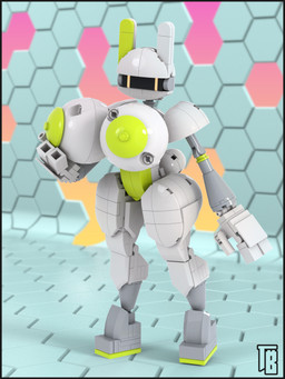 3_fingers anthro big_breasts black_border border breasts cybernetics female fingers futuristic genitals glowing glowing_eyes huge_breasts hyper hyper_breasts industrial lego_brick machine model_kit nipples nude nude_female rev-rabbit robotic solo standing synthetic vulva white_body thiccbrick lego robot_anthro 3:4 3d_(artwork) digital_media_(artwork) hi_res