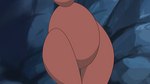 animated brown_body brown_fur cave female fur generation_4_pokemon lagomorph lopunny mammal nintendo pokemon pokemon_(species) potateymatey rock short_playtime stuck tagme through_wall