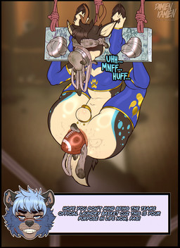 anal anal_penetration anal_storage anthro antlers anus arms_tied armwear balls bdsm black_body black_fur black_hair black_nose blindfold blue_body blue_clothing blue_eyes blue_fur blue_hair bodily_fluids body_worship bondage bound brown_body brown_fur butt cavity_storage chastity_cage chastity_device cheerleader cheerleader_outfit clothed clothing crop_top degradation dirty dirty_clothing dirty_socks dirty_talk dirty_underwear dominant dominant_anthro dominant_male duct_tape duo ear_piercing ears_back eyebrows facial_scar football_gear footwear forced_in_fabric fur gag genitals gold_(metal) guiche_piercing hair half-closed_eyes hands_tied heart_symbol hooves horn humiliation jockstrap jockstrap_in_mouth jockstrap_on_face jockstrap_sniffing legs_behind_back legs_tied legs_up legwear lube lube_in_ass lube_on_butt male male/male markings moan musk musk_worship musky_underwear narrowed_eyes navel object_in_ass onomatopoeia penetration piercing pivoted_ears restraints rope rough_anal scar scent scent_play shirt shy sloppy smile sniffing sniffing_clothes sock_in_ass sock_in_mouth sock_sniffing socks sound_effects speech_bubble spots spotted_body spotted_fur spread_legs spreading stained_underwear stocks stuff_gag submissive submissive_anthro submissive_male sweat tail tally_marks tape tape_bondage tape_gag teeth text topwear underwear underwear_gag underwear_sniffing used_socks damienkamien louis_(rashthefur) thrack badger deer mammal mustelid musteline absurd_res hi_res sequence