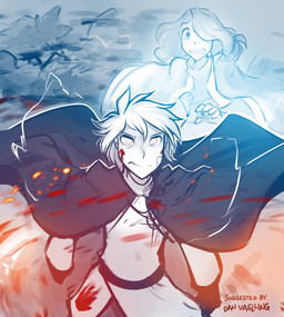 angry anthro blood blood_on_face blood_splatter bodily_fluids cape clenched_teeth clothed clothing corpse crying death duo female fully_clothed hair hair_over_eye high-angle_view human_focus magic magic_user male not_furry_focus one_eye_obstructed open_mouth outer_highlight reaching sad tears teeth violence wind conditional_dnp tom_fischbach twokinds saria_legacy trace_legacy ambiguous_species ghost human keidran mammal spirit 2021 adobe_photoshop_(artwork) digital_media_(artwork) half-length_portrait hi_res monochrome portrait restricted_palette sketch