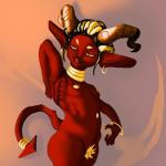 breasts female genitals horn humanoid_pointy_ears jewelry nipples not_furry pointy_ears pubes pussy short_stack smile solo thick_thighs bolt-s_(artist) demon humanoid imp 1:1 hi_res