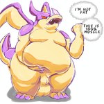 angry anthro balls belly big_balls genitals male moobs overweight solo text wings xxvvxx mythology giran dragon mythological_creature mythological_scalie scalie 1:1 english_text hi_res