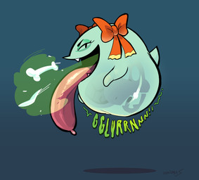 accessory after_vore airborne_bone airborne_object big_tongue bodily_noises bone bone_disposal bones_in_stomach bow_(feature) bow_accessory bow_ribbon burp_cloud burping burping_up_bones burping_up_object cloud_emanata cute_fangs death devious digestion digestion_noises emanata emphatic_sound_effects extended_sound_effect eyelashes eyeshadow fangs fatal_vore female female_pred floating_head_creature ghost_tail glistening glistening_tongue gradient_background green_body green_burp_cloud green_eyeshadow green_text hair_accessory inside_stomach long_tongue looking_at_viewer makeup monotone_background monotone_body motion_lines onomatopoeia oral_vore red_bow red_hair_bow red_ribbon rumbling_stomach same_size_vore shadow short_arms side_view simple_background skull smile smiling_at_viewer solo sound_effect_variant sound_effects teeth text tongue tongue_out translucent translucent_belly translucent_body vore cchilab mario_bros nintendo paper_mario lady_bow boo_(mario) dry_bones ghost sphere_creature spirit 2025 absurd_res dated digital_drawing_(artwork) digital_media_(artwork) english_description hi_res shaded signature soft_shading