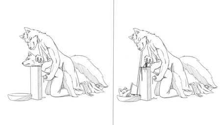 anal anthro axe blood bodily_fluids bottomwear bottomwear_down bowl clothed clothing container cum cum_while_penetrated death decapitation doggystyle dominant dominant_male duo ejaculation erection forced from_behind_position genital_fluids gore gore_focus hand_on_neck handjob handjob_from_behind handjob_while_penetrated kneeling male male/male male_death male_penetrated male_penetrating male_penetrating_male nude pants pants_around_ankles pants_down partially_clothed penetration penile rape reach_around severed_body_part severed_head sex snuff submissive submissive_male dipingxiangtr.d canid canine canis fox mammal wolf 16:9 monochrome widescreen